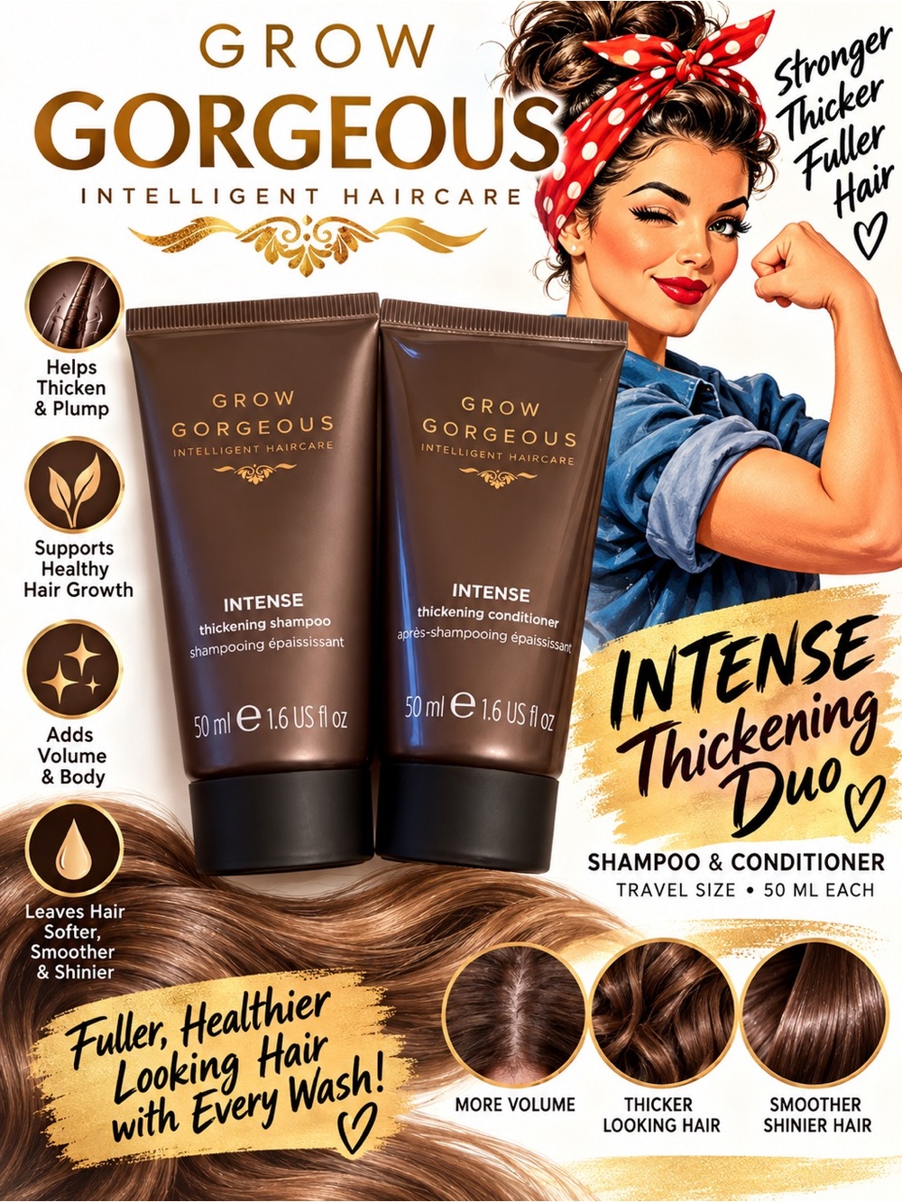 Grow Gorgeous Intense Thickening Shampoo + Conditioner Duo